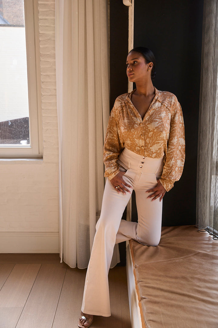 (WRUPSNUG29SHF324-I42) Woven Denim Flared WR.UP® Jeans met Hoge Taille