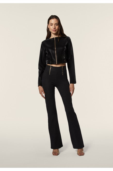 (F4WTWJ9-N) Stoer Satin Look Leather Jasje ♥