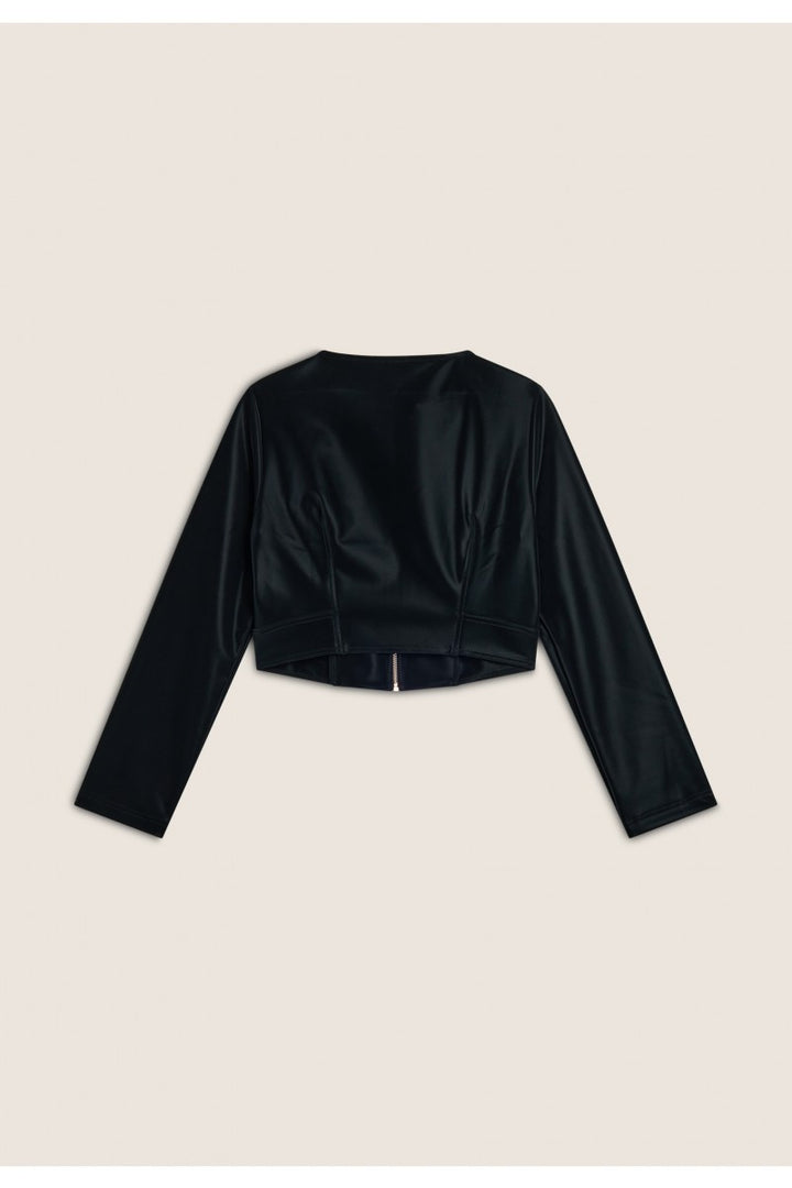 (F4WTWJ9-N) Stoer Satin Look Leather Jasje ♥