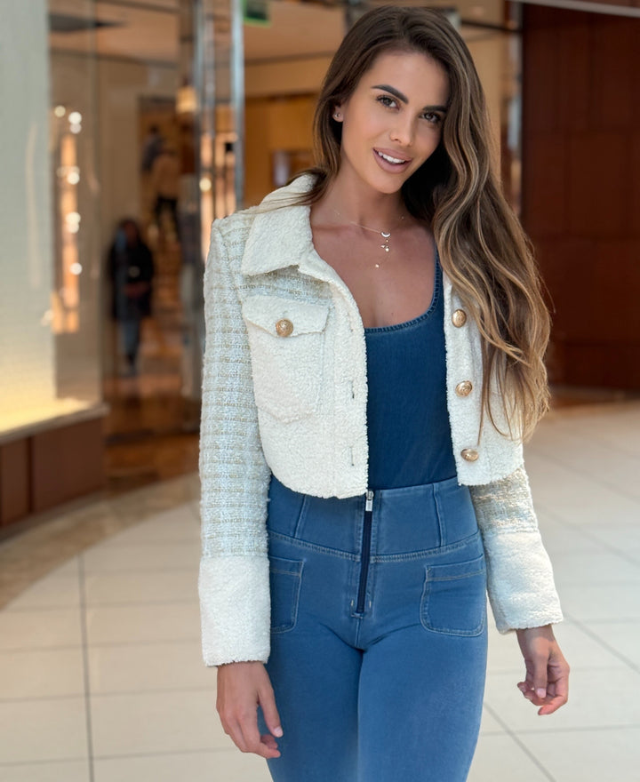 (WRUP11HF250-J4Z)  WR.UP® Flared Jeans met een Hoge Taille en Patch Pockets