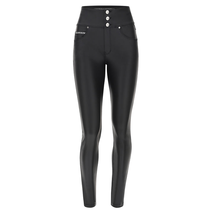 (NOW1HC006PREC-N)  Skinny N.O.W.® broek in Faux Leather uitvoering met Hoge Taille