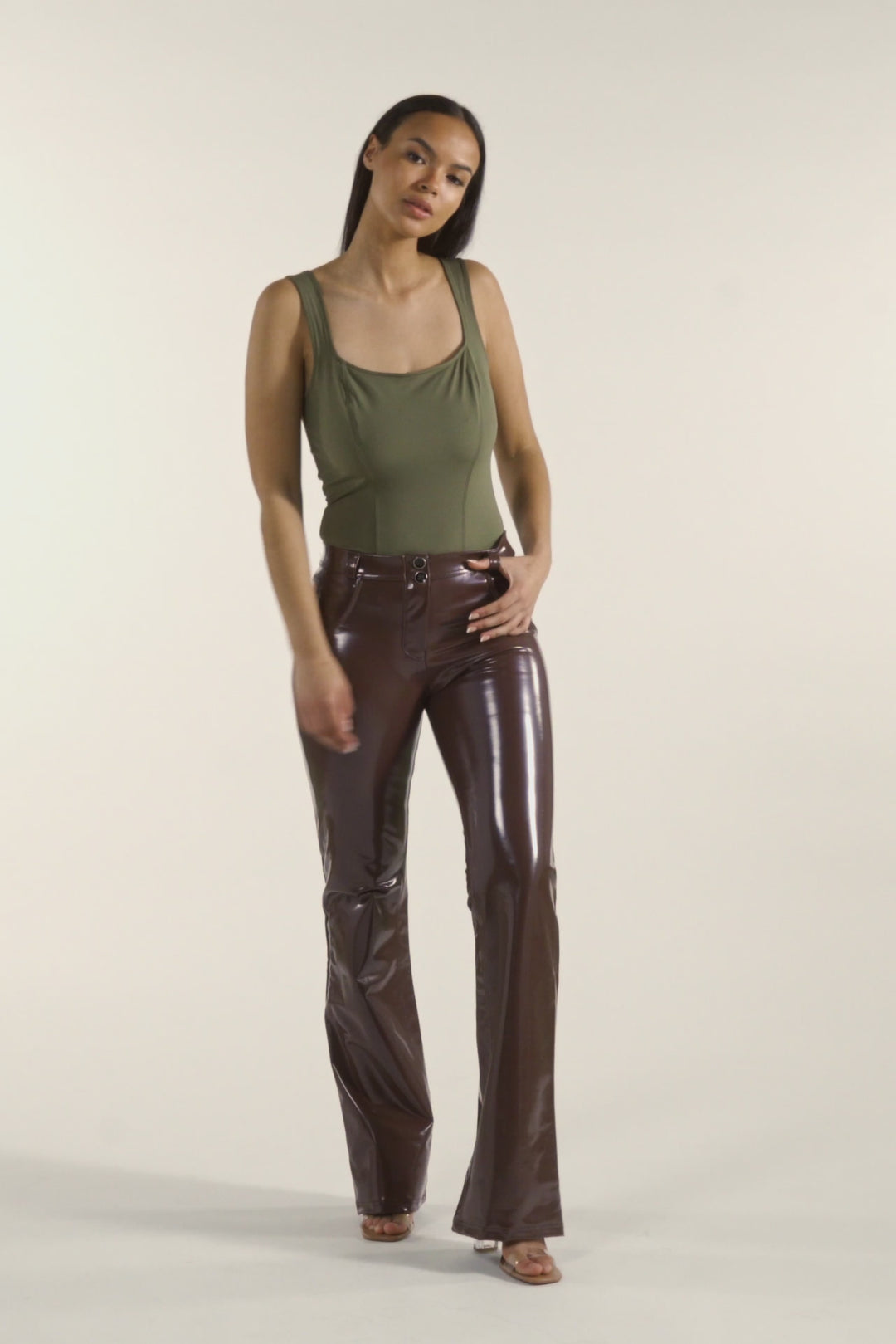 (WRUP11RF456- M39) WR.UP® Flared in Faux Latex ♥