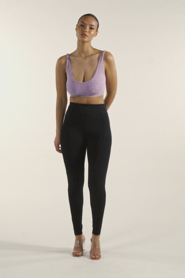 (WRUP2HF426-N) High Waist Cotton WR.UP® with Leg Details en Rits in de Zijde