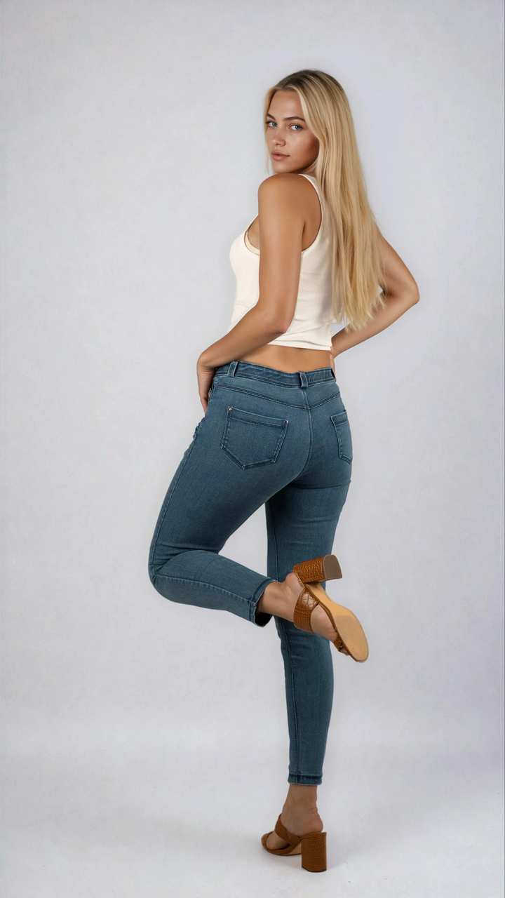 (BLACK1RS102-J4B) FREDDY BLACK JEANS IN STRETCH DENIM WITH RIPS