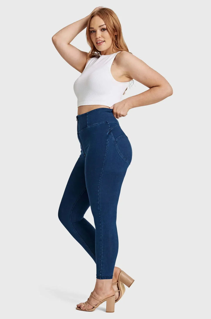 WRUP2HC002ORG-J0B Blauwe WR.UP® met Hoge Taille en Zip in Denim Look