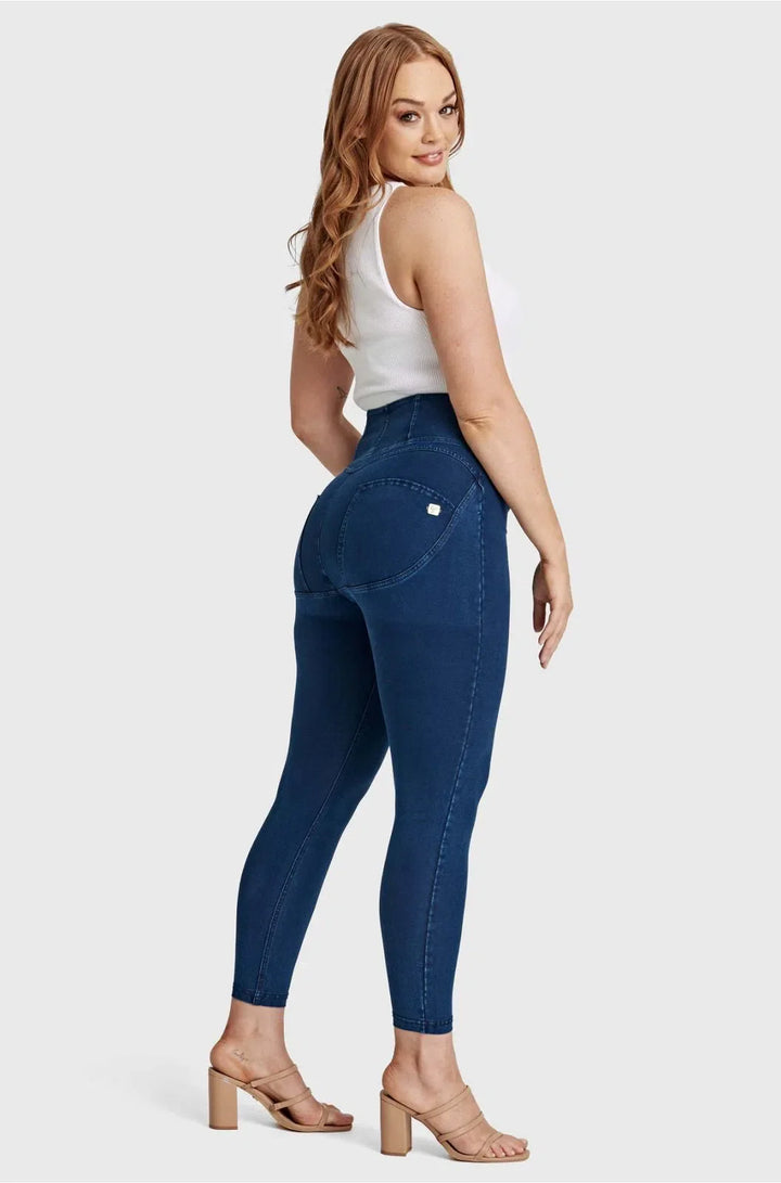 WRUP2HC002ORG-J0B Blauwe WR.UP® met Hoge Taille en Zip in Denim Look