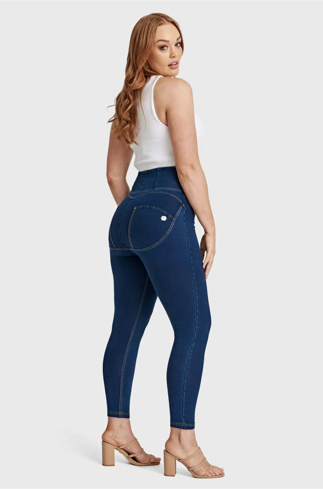 (WRUP2HC002ORG-J0Y) Denim look WR.UP® met Hoge Taille en Ritssluiting