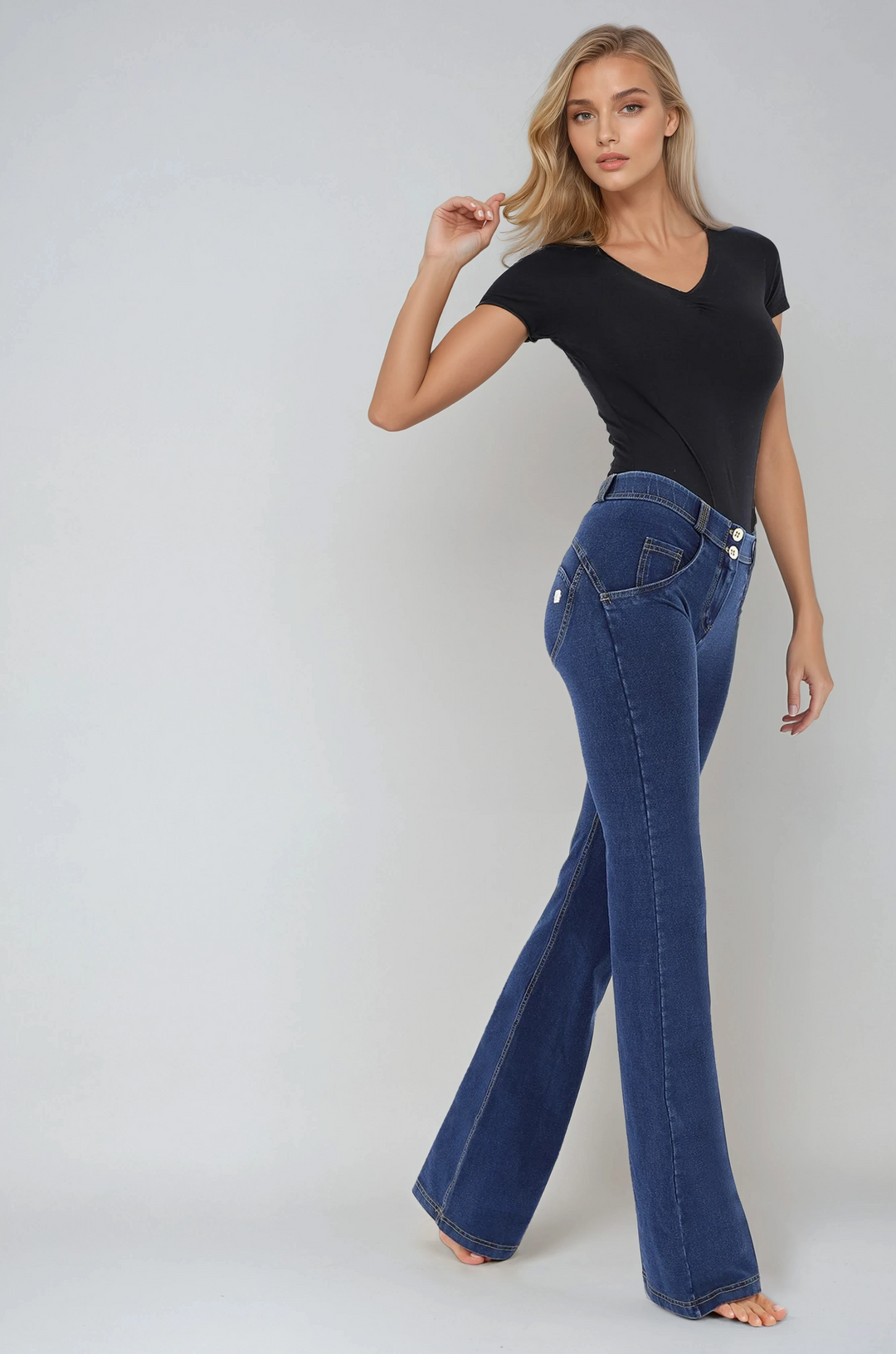 (WRUP11RC002ORG-J0Y) Blauwe WR.UP® Flared Jeans met een Regular Waist