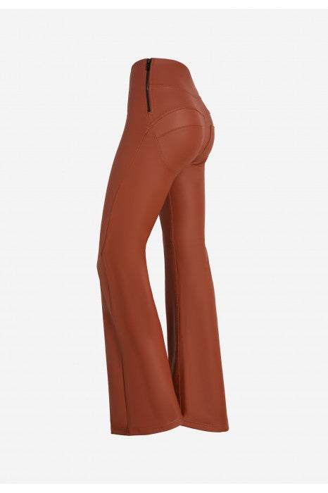 (WRUP29SHS431-M87) Flared Leater Look met Zij Ritssluiting ♥