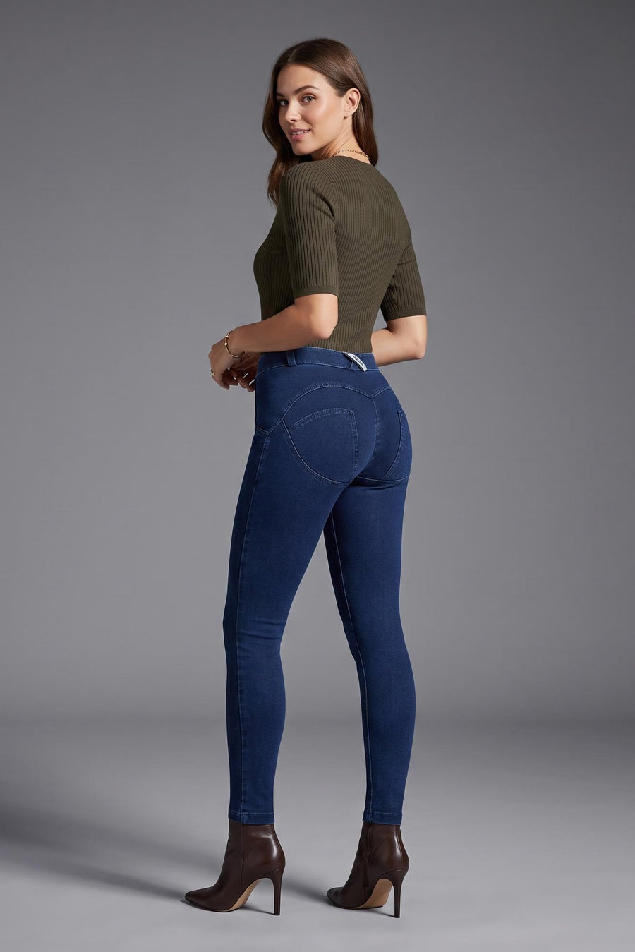 Blauwe WR.UP® Regular Waist in Denim Look
