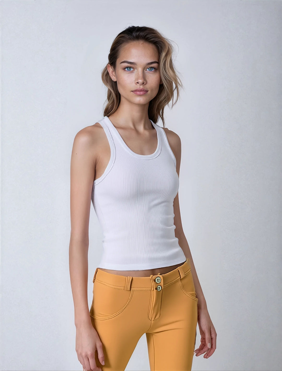 (WRUP4RC006PREC-A50) Leather Look Regular Waist WR.UP® in Enkel Lengte