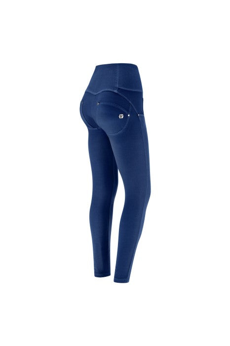 (WRUPSNUG2BHC017-B57) Blauwe WR.UP High Waist met Knoopsluiting in Woven Denim