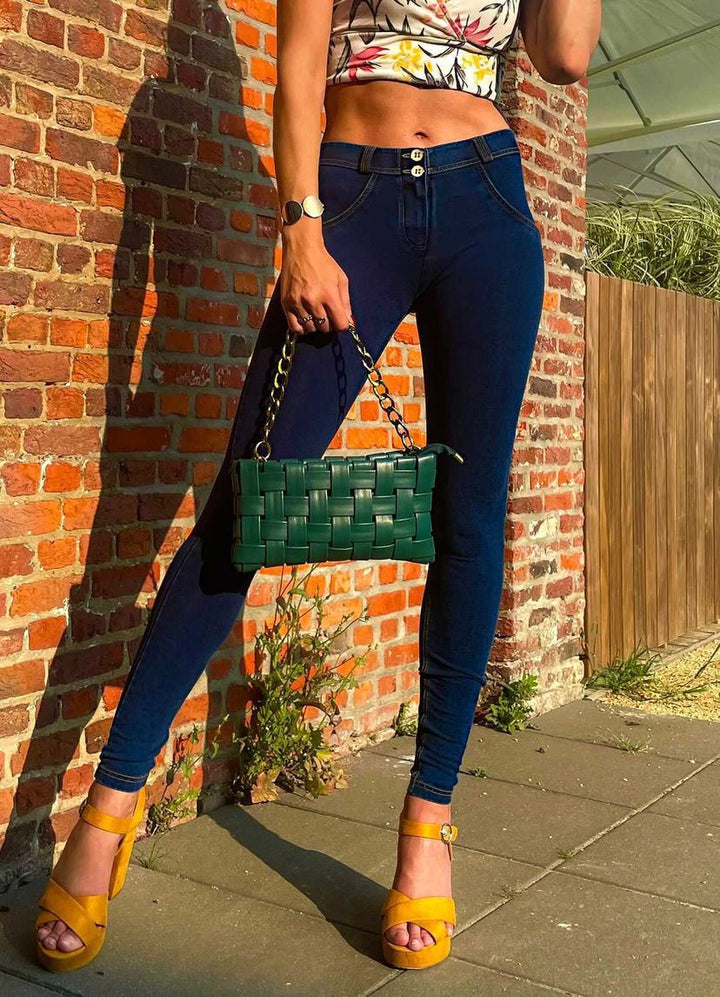 (WRUP1RC002-J0Y) Blauwe WR.UP® Regular Waist in Denim Look