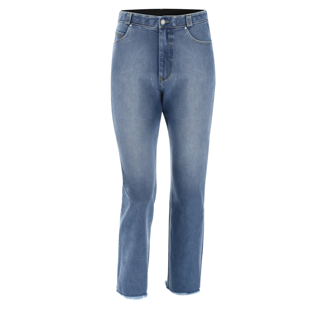 (BLACK14SHS208-J4Y) Freddy Mom Fit Jeans, Super High Waist And Wide Fringed Bottom