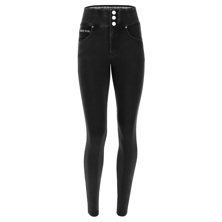 Zwarte N.O.W.®High waist met Knoop Sluiting