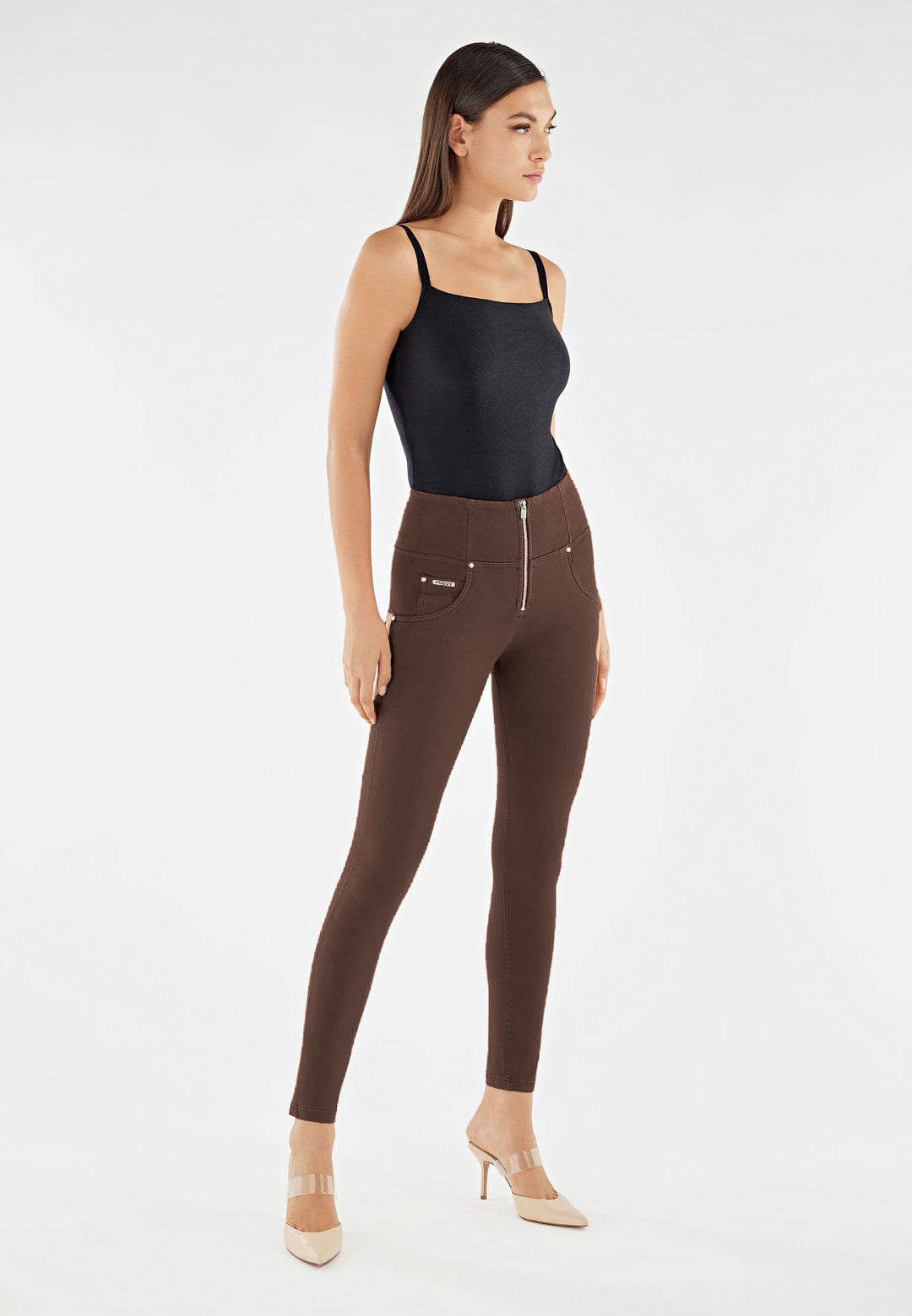 (WRUPSNUG1HC017-M12) Woven Denim WR.UP® Jeans met Hoge Taille