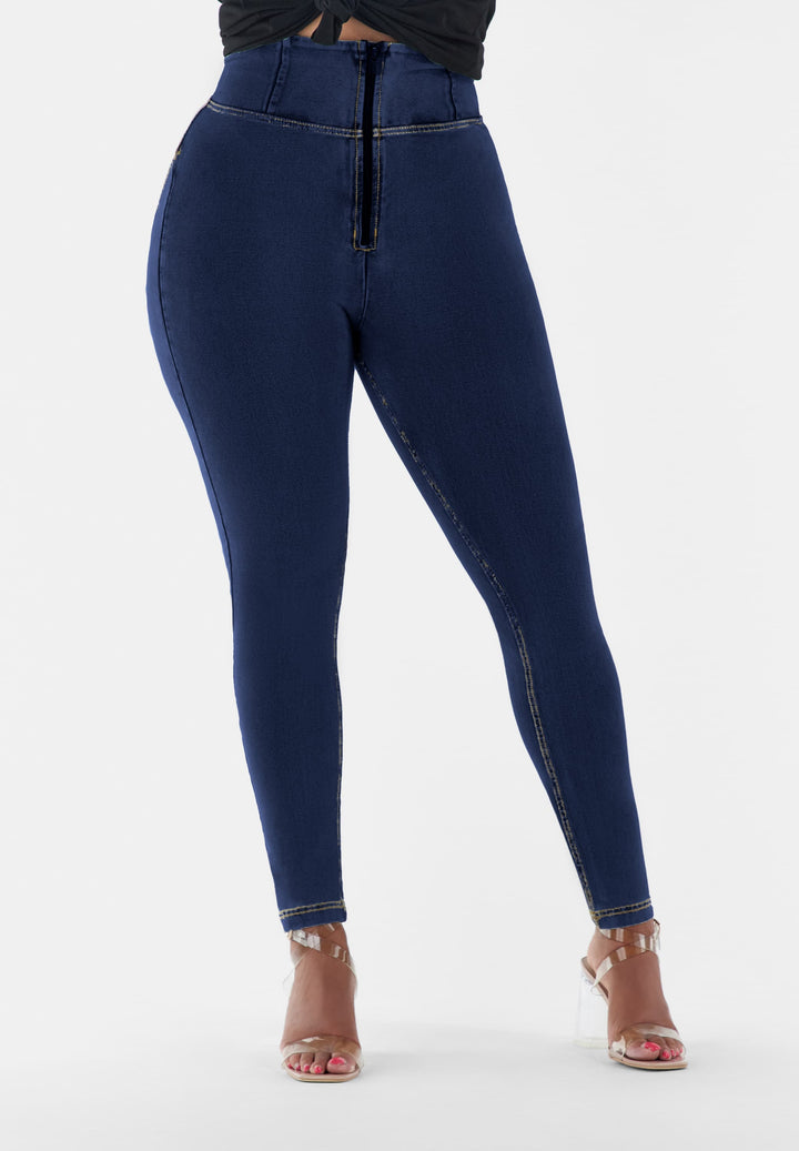 (WRUP1HC002NS-J0Y) Blauwe Curvy WR.UP® Push Up Jeans met een Hoge Taille en Zip