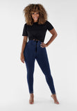 (WRUP1HC002NS-J0Y) Blauwe Curvy WR.UP® Push Up Jeans met een Hoge Taille en Zip