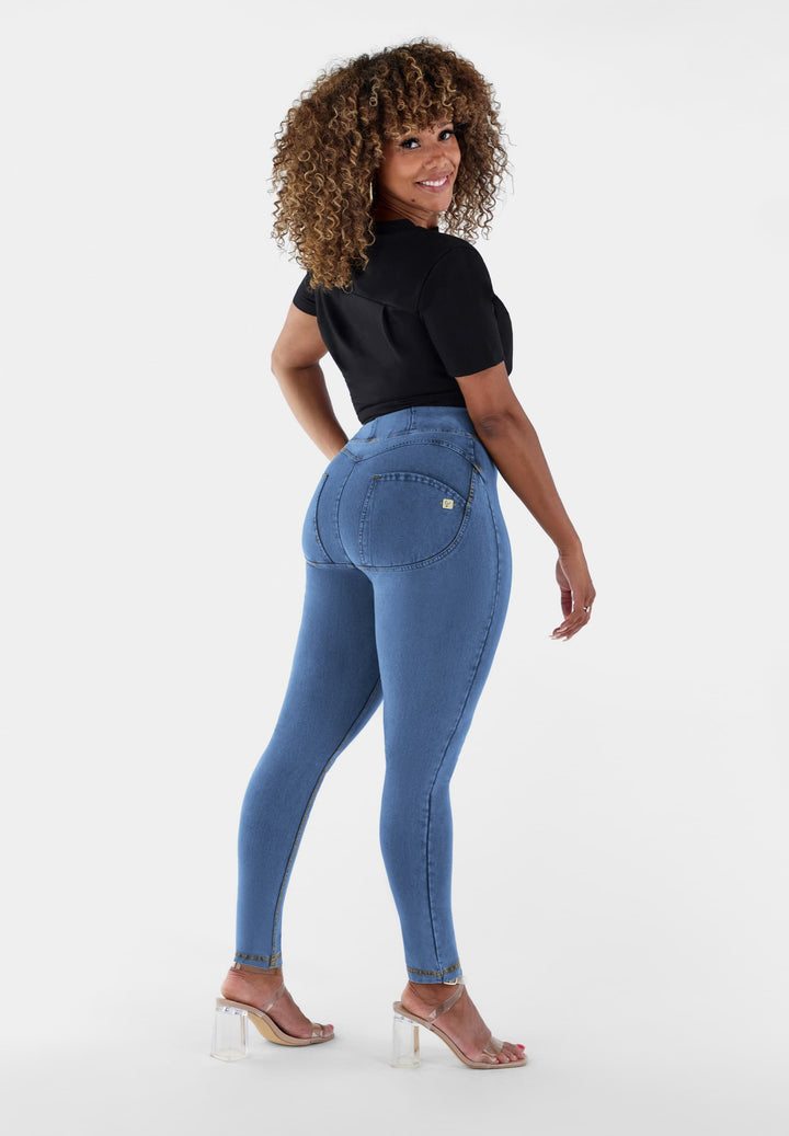 (WRUP1HC002NS-J4Y)  Blauwe Curvy WR.UP® Push Up Jeans met een Hoge Taille en Zip