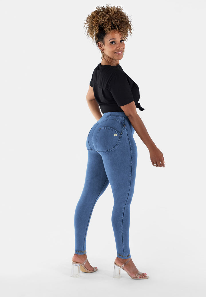 (WRUP1HC002NS-J4Y)  Blauwe Curvy WR.UP® Push Up Jeans met een Hoge Taille en Zip