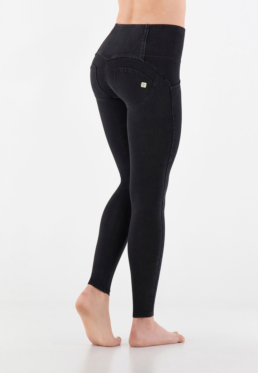 (WRUP2BHC002ORG-J7N) Denim Look WR.UP® met Hoge Taille en Knoopsluiting