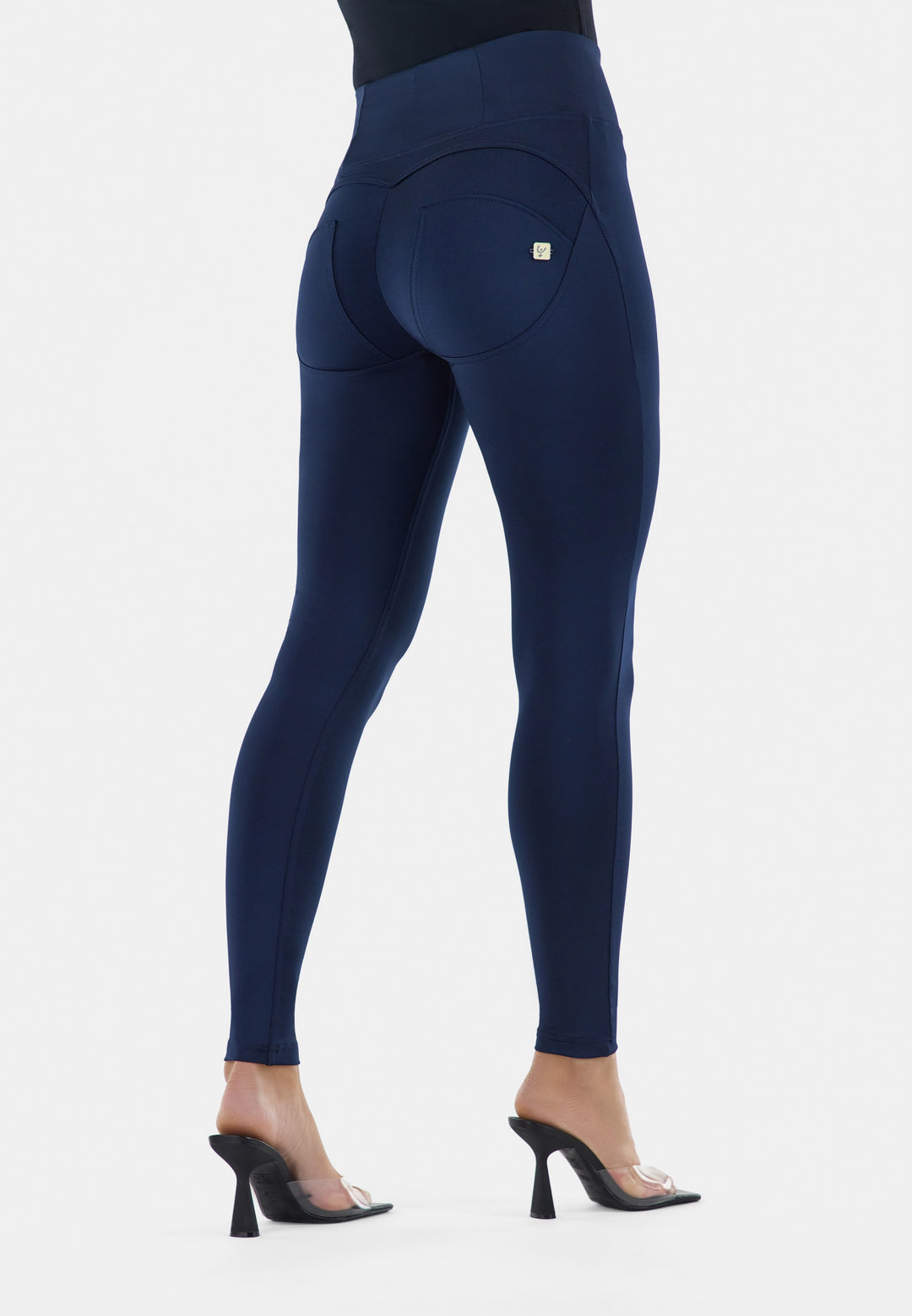 (WRUP2HC004REC-B94) Donkerblauwe WR.UP® met een Hoge Taille in Glimmend D.I.W.O.