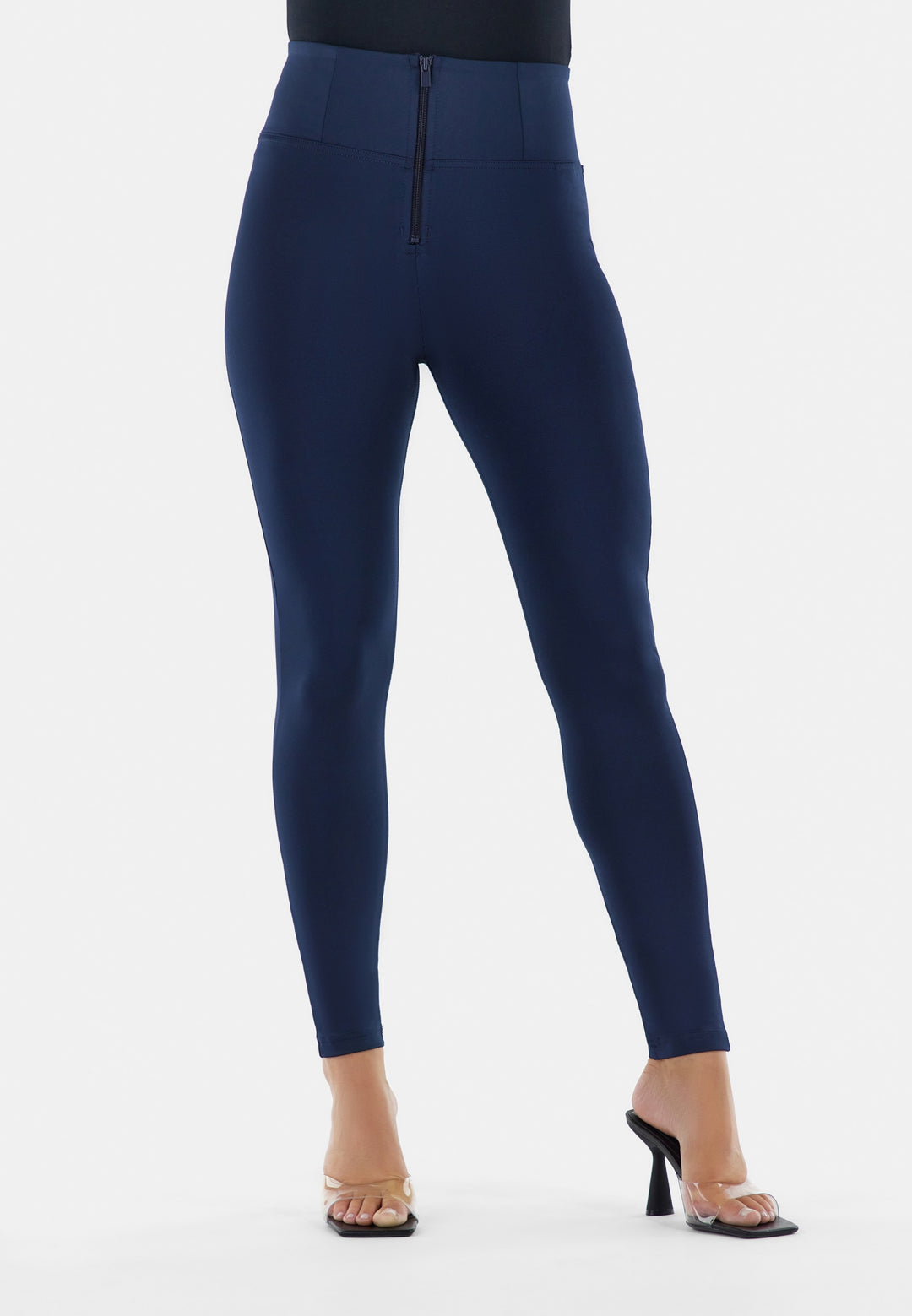 (WRUP2HC004REC-B94) Donkerblauwe WR.UP® met een Hoge Taille in Glimmend D.I.W.O.