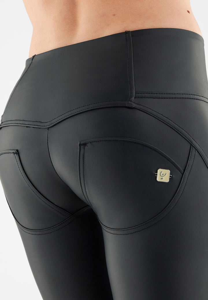 (WRUP4BHC006PREC-N) Leather Look WR.UP® Hoge Taille en Enkel Lengte met Knoopsluiting