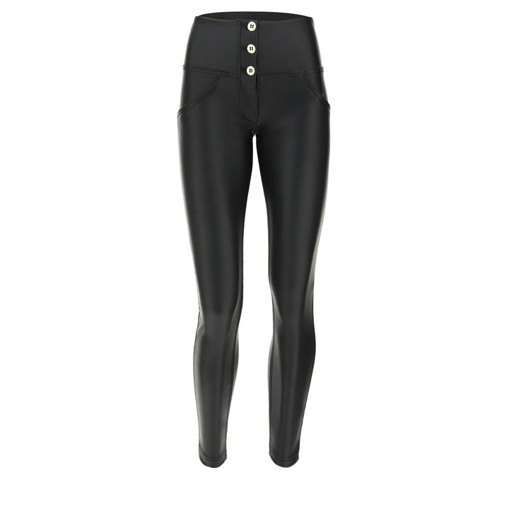 freddy high waist hoge taille nepleer faux leather look shaping push up 3 buttons knoopsluiting shapewear zwart black