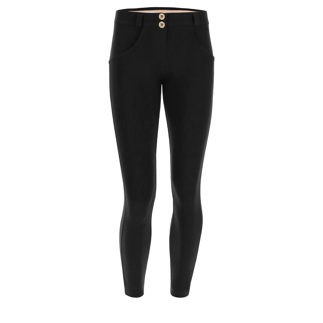 (WRUP4RC001ORG-N) Zwarte WR.UP® Basic met een Regular Waist in Enkel Lengte in Zacht Katoen