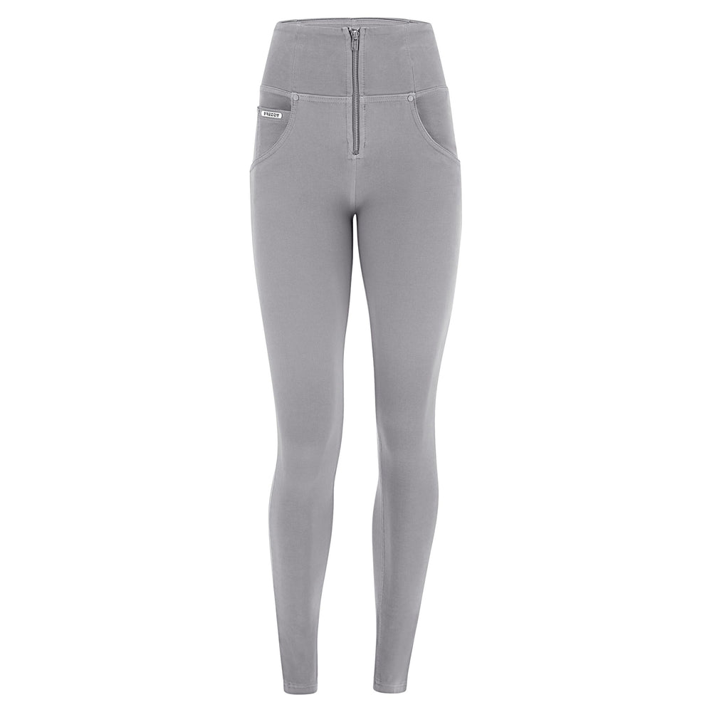 freddy jeans broek pants shaping shapewear push up high waist zipper rits fitting grijs grey