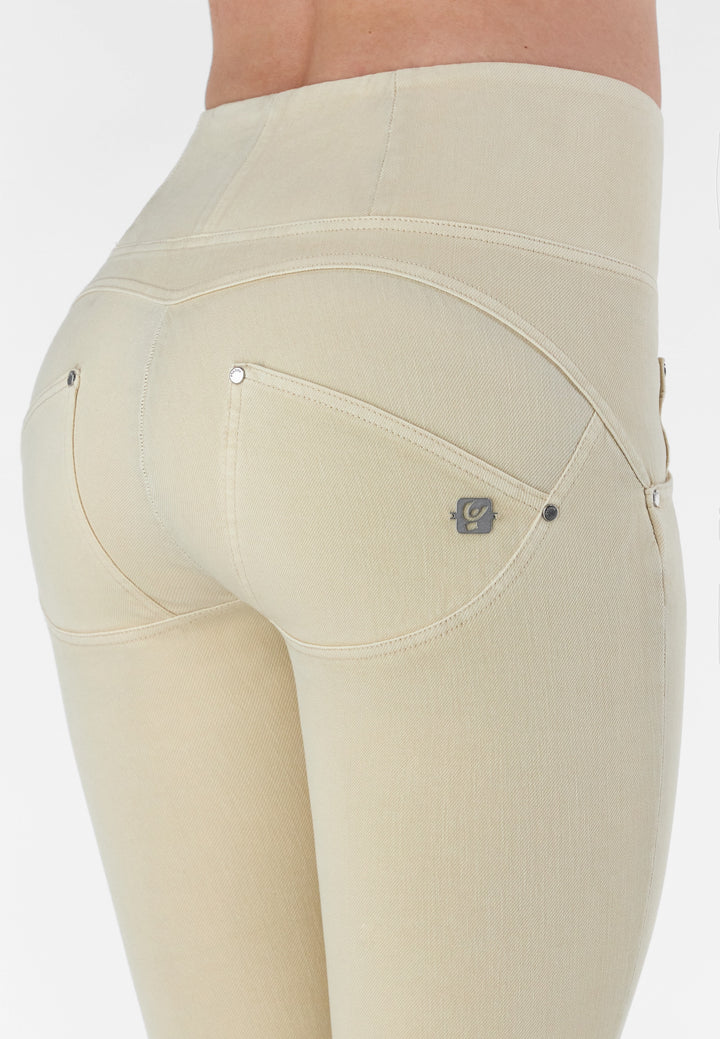 (WRUPSNUG1HS249-Z106) WR.UP® Ripped, Superskinny Beige Trousers With High Waist