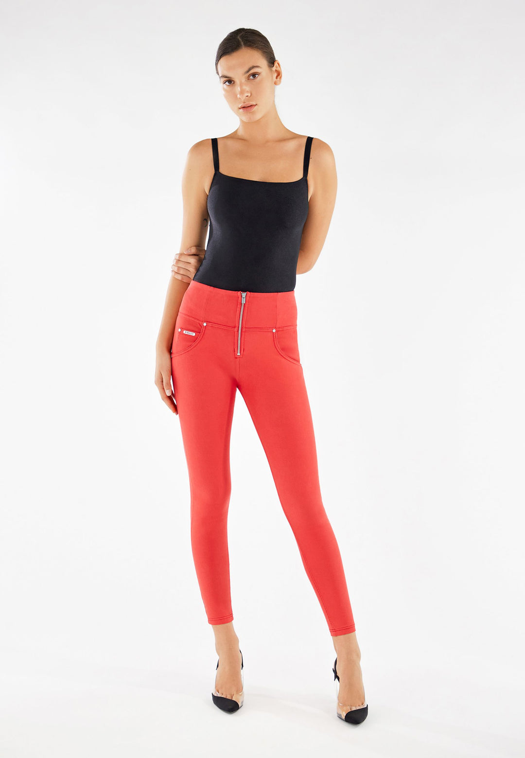 (WRUPSNUG1HC017-R125) Woven Denim WR.UP® Jeans met Hoge Taille