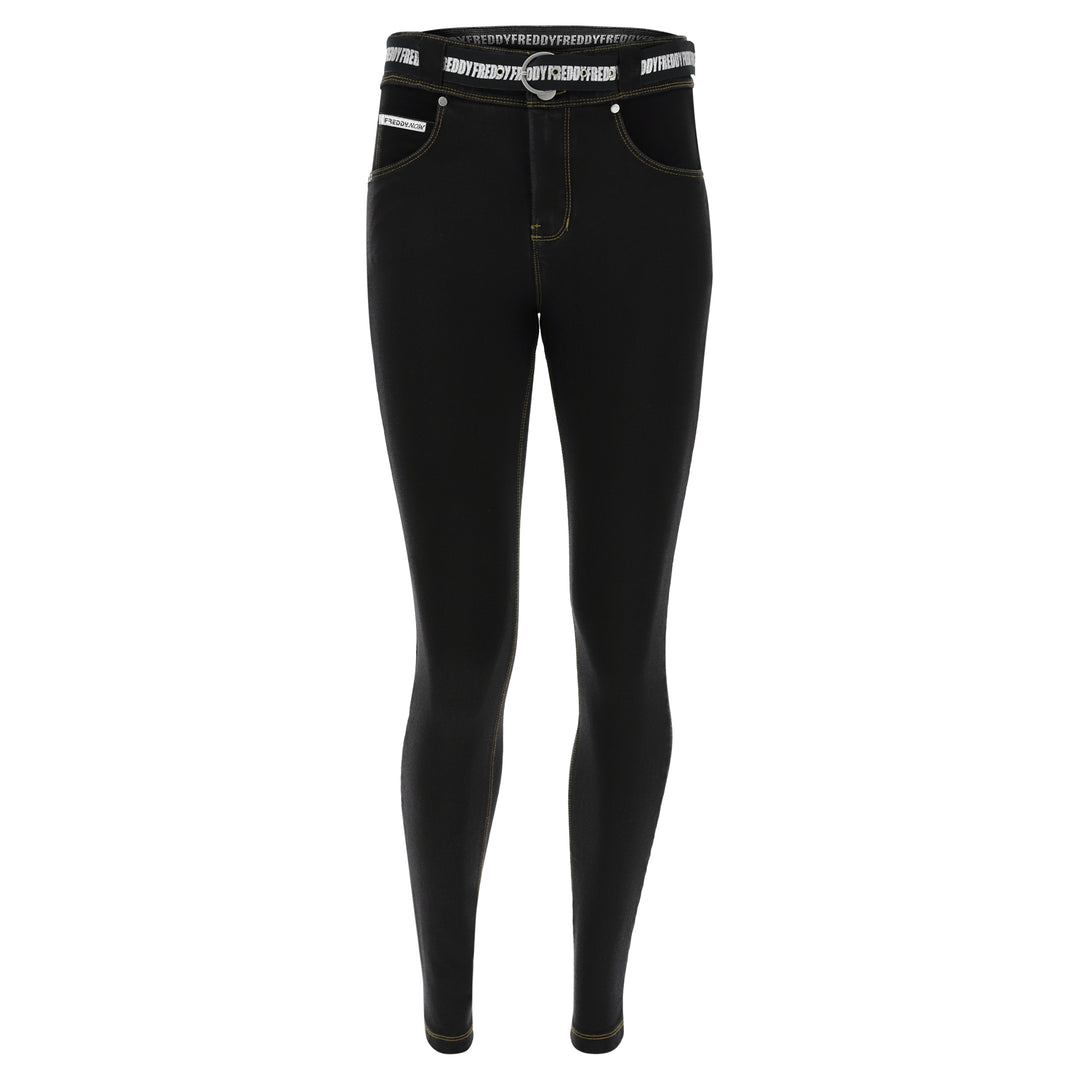 (NOW1MC002-J7Y) N.O.W.® PANTS Mid Waist Jeans met Knoopsluiting