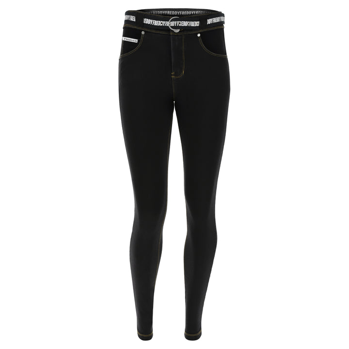 (NOW1MC002-J7Y) N.O.W.® PANTS Mid Waist Jeans met Knoopsluiting