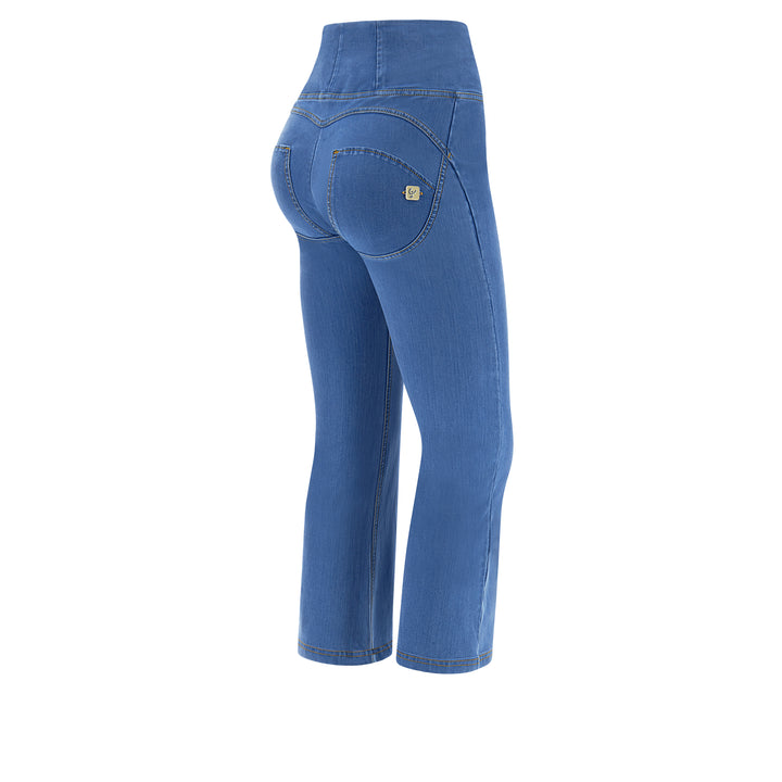 (WRUP12HS324-J4Y) Flare Denim Look Hoge Taille WR.UP® in Enkel Lengte in Super Soft Tencel