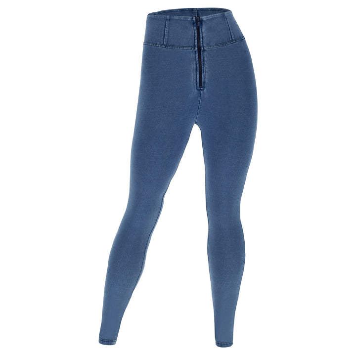 (WRUP1HC002NS-J4B) Blauwe Curvy WR.UP® Push Up Jeans met een Hoge Taille en Zip