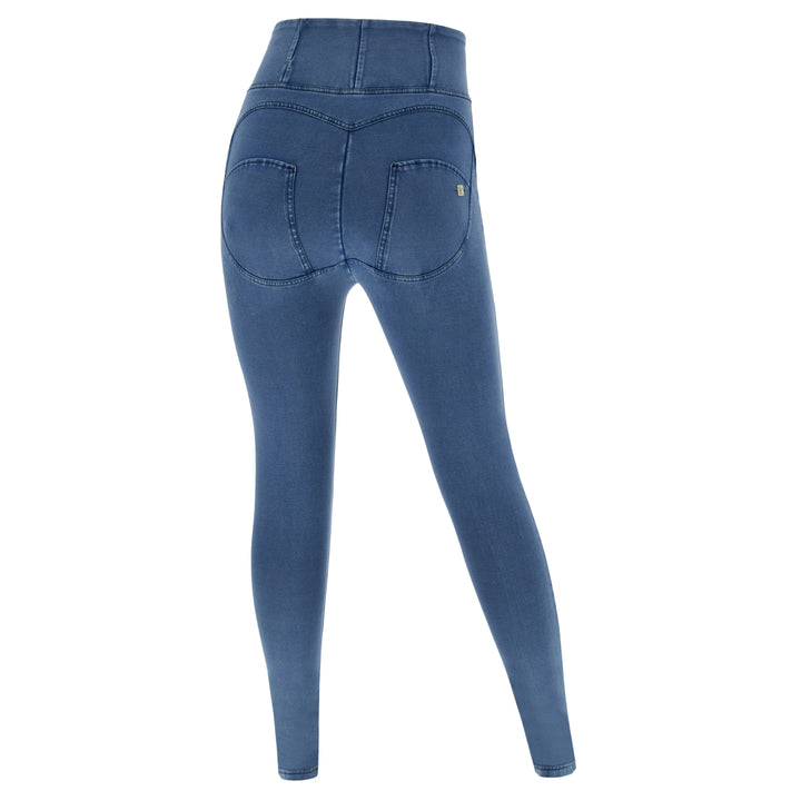 (WRUP1HC002NS-J4B) Blauwe Curvy WR.UP® Push Up Jeans met een Hoge Taille en Zip