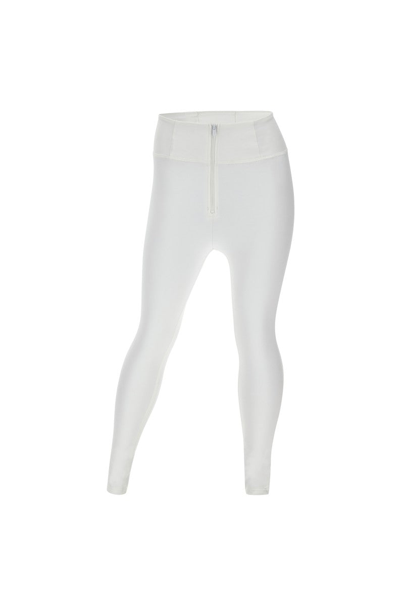 faux leather legging stretch freddy shaping push up leather look leer nepleer high waist hoge taille rits zip zipper comfort fitting curvy white wit