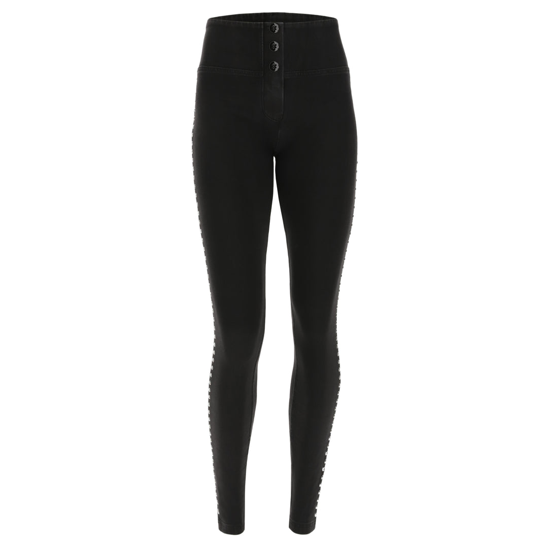 (WRUP1MS121-J7N) MEDIUM-WAISTED WR.UP® SHAPING JEANS WITH STUDS DOWN THE LEG