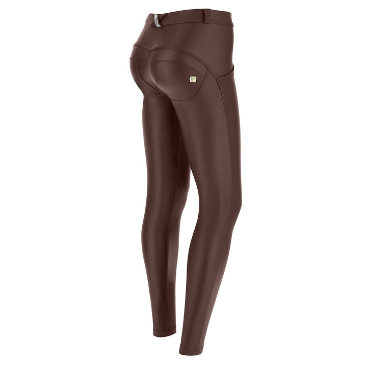 Freddy Wr.Up® Regular-Rise Skinny-Fit Brown Pants In Faux Leather