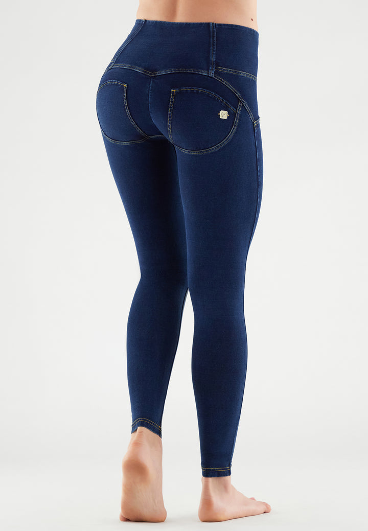 (WRUP2BHC002ORG-J0Y) Denim Look WR.UP® met Hoge Taille en Knoopsluiting