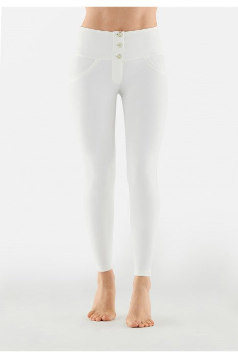 (WRUP2BHC006PREC-W) Leather Look WR.UP® met Hoge Taille en Knoopsluiting