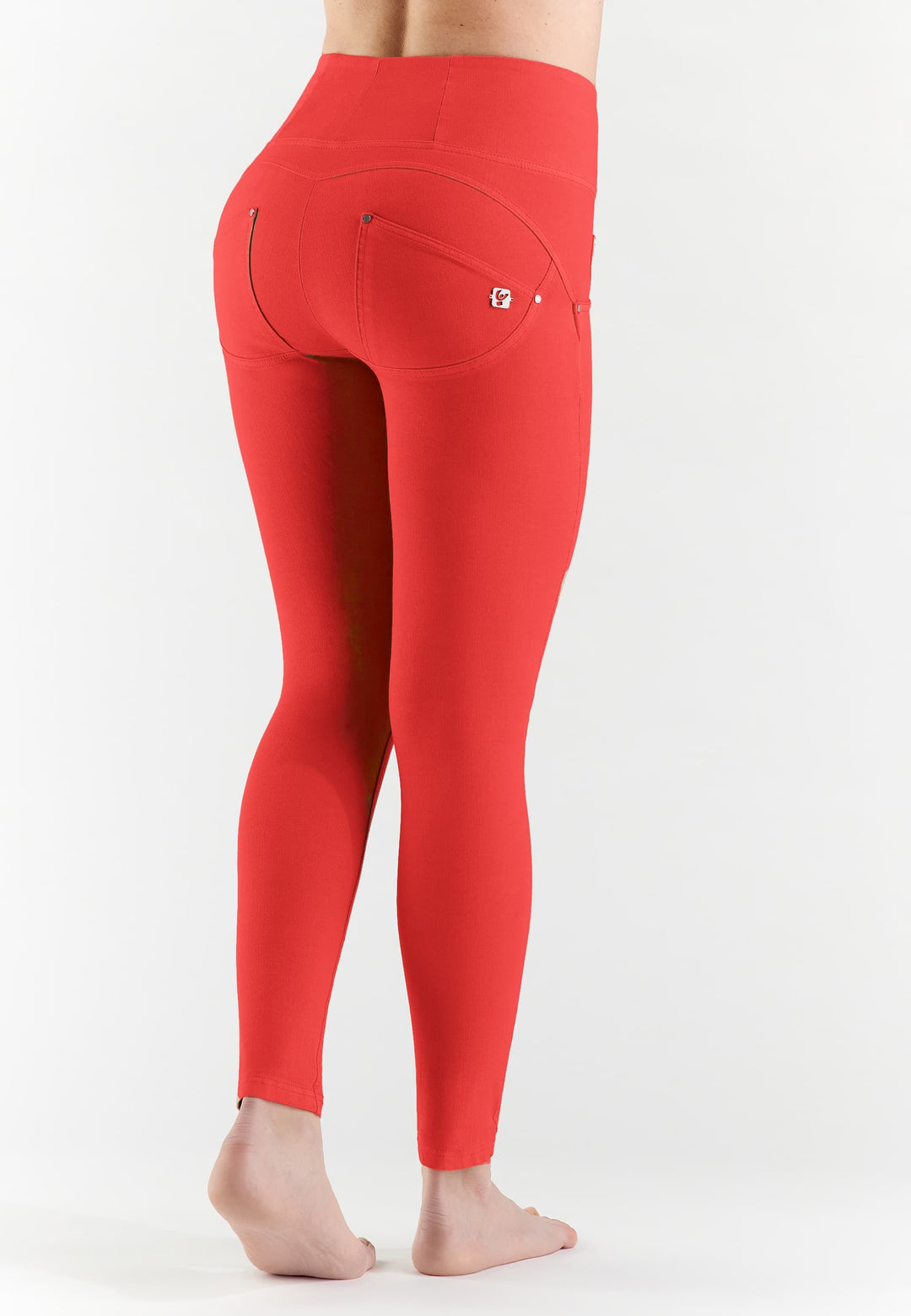 freddy jeans broek pants shaping shapewear push up high waist zipper rits fitting red rood