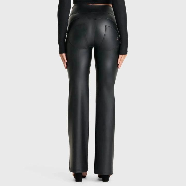 (WRUP29SHS431-N) Flared Leather Look met Zij Ritssluiting ♥