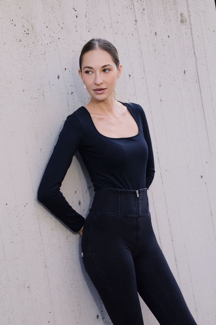 (WRUP2HHC002ORG-J7N) Denim Look WR.UP® met een Super Hoge Taille