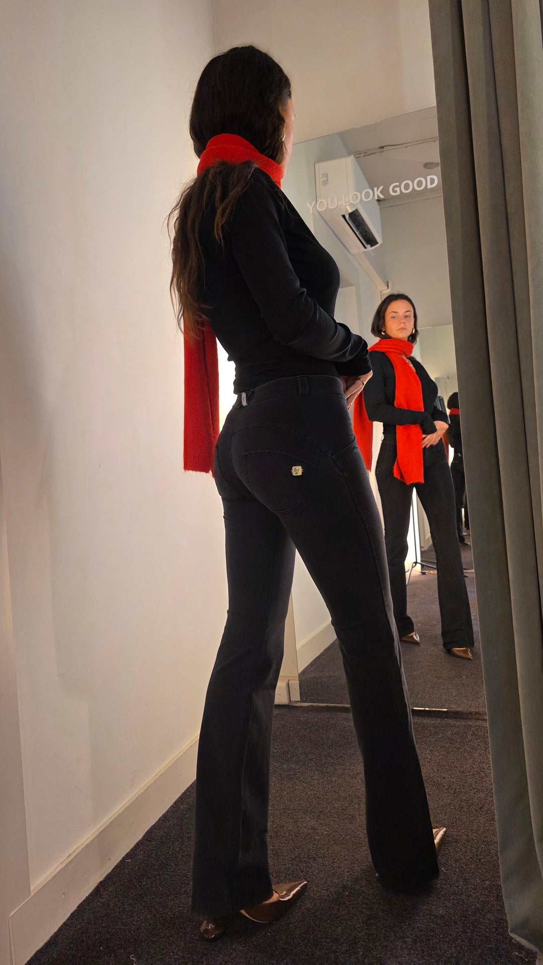 (WRUP11RC002ORG-J7N) ♥ Flared Denim Look Wr.Up® met een Regular Waist ♥