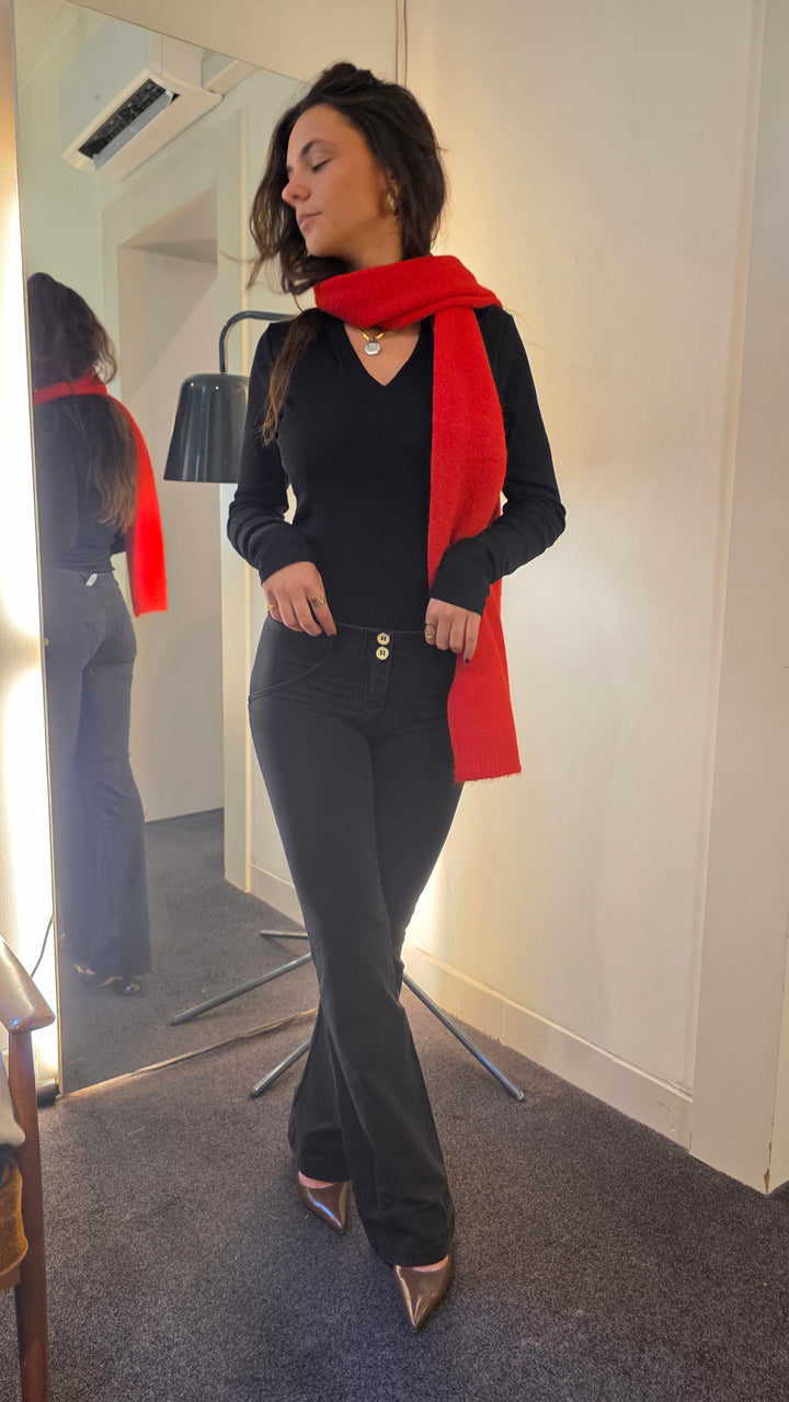 (WRUP11RC002ORG-J7N) ♥ Flared Denim Look Wr.Up® met een Regular Waist ♥