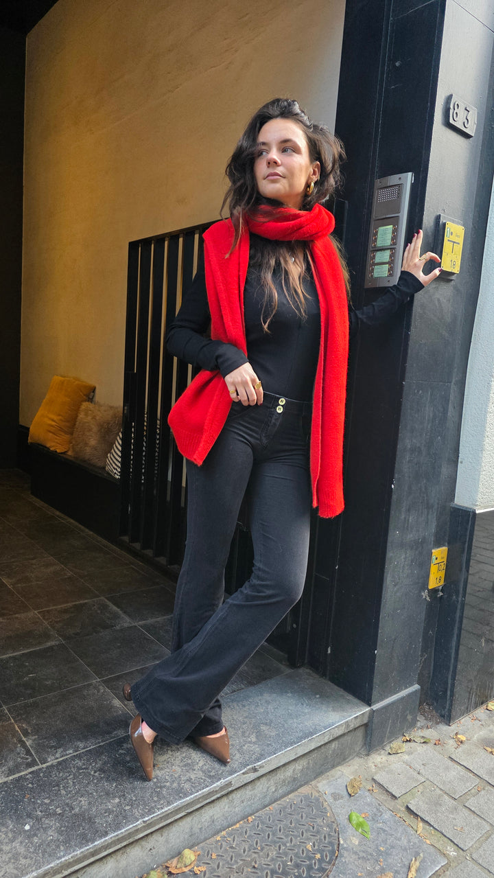 (WRUP11RC002ORG-J7N) ♥ Flared Denim Look Wr.Up® met een Regular Waist ♥