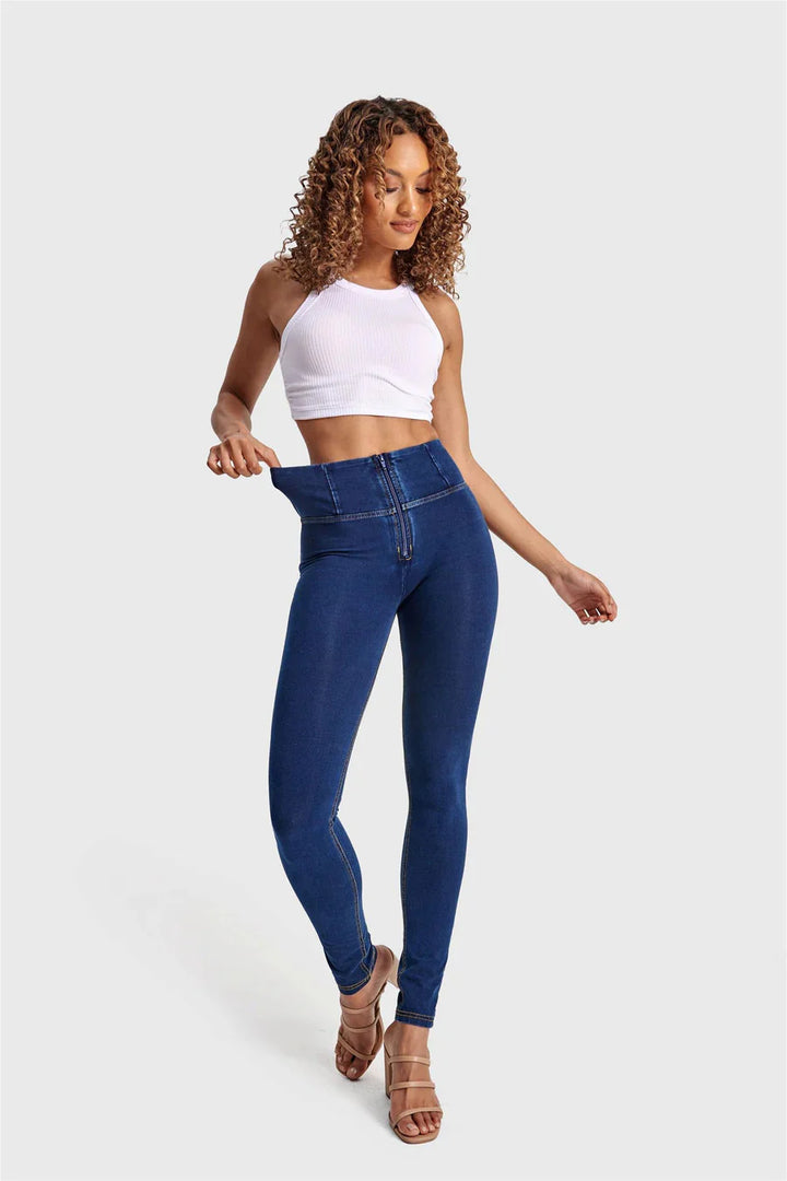 (WRUP2HC002ORG-J0Y) Denim look WR.UP® met Hoge Taille en Ritssluiting
